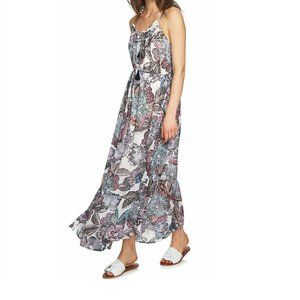 1.STATE Women Print Maxi Dress Keyhole neck | Size - XS | Ivory